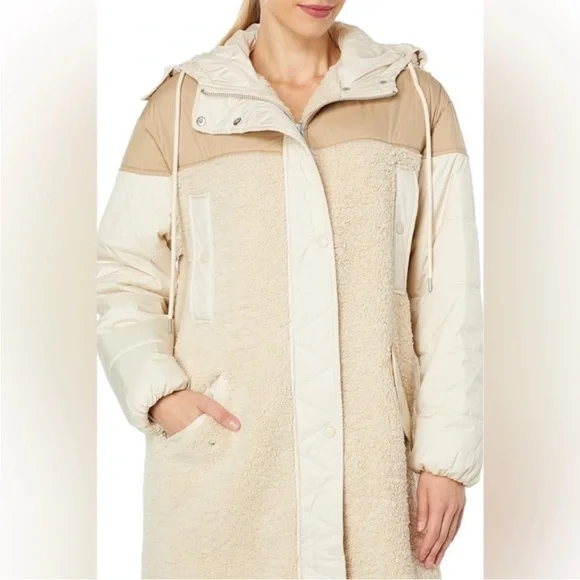 7 For All Mankind Cream and Tan Teddy Jacket - Picture 2 of 5